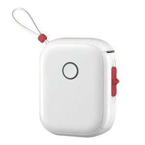 Portable Thermal Printer Mini Printer with Stickers Printer for Storage Office Home White
