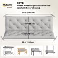 thumbnail image 3 of Outsunny Coussins de Remplacement pour Balançoire de Banc d'Extérieur à 3 Places, 3 of 10