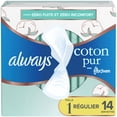 thumbnail image 2 of Always Pure Cotton with FlexFoam Pads, Size 1, Regular, with Wings, Unscented, 2 of 17