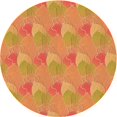 thumbnail image 1 of Ahgly Company Tapis d'Intérieur Lavable à la Machine, Carré, Transitionnel, Orange Rouge Orange, Tapis de Zone, 3 Pieds Carré, 1 of 7