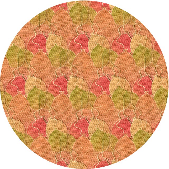 Ahgly Company Tapis d'Intérieur Lavable à la Machine, Carré, Transitionnel, Orange Rouge Orange, Tapis de Zone, 3 Pieds Carré