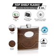 thumbnail image 3 of Cow Leather Hip Flask Holding 6 oz - Pocket Size, Stainless Steel, Rustproof, Screw-On Cap - Black Gift Box Included, 3 of 4