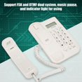thumbnail image 3 of Wired Telephone, Multi Function Stable Performance Premium Material Indicator Light Home Telephone  for Hotel for Home for Office White,Black, 3 of 7