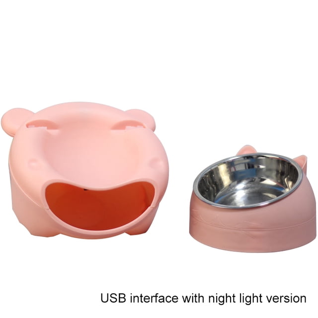 Automatic Cat Fountain LED Filtering Silent Pet Drinking Dispenser Cat Food Bowl