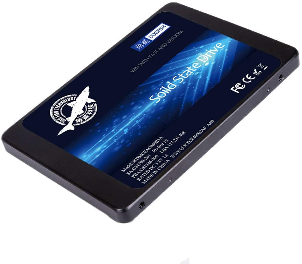 SSD SATA 2.5" 64GB Dogfish Internal Solid State Drive High Performance Hard Drive for Desktop Laptop SATA III 6Gb/s