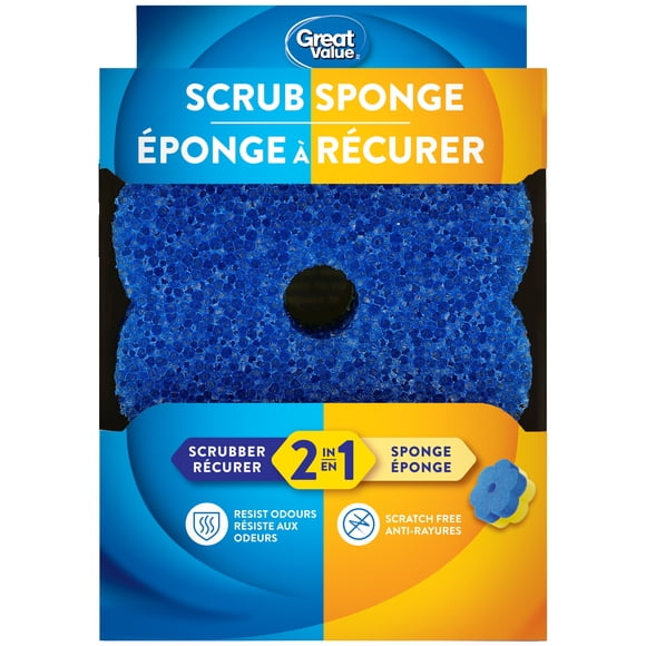 Great Value 2-in-1 Scrub Sponge, 1 Piece