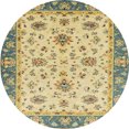 thumbnail image 1 of Ahgly Company Indoor Round Abstract Chrome Gold Yellow Oriental Area Rugs, 5' Round, 1 of 6