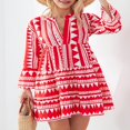 thumbnail image 2 of Womens Summer Floral Mini Dress Boho Flowy Short Dresses Long Sleeve Cocktail Dress, 2 of 7
