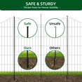 thumbnail image 4 of 1 Package [Premium Project] Metal Outdoor Fence 10 Pieces Without Door, Inner Arc Design, 10 Mesh Pieces + 10 Round Head Ground Plugs + 1 6-Point Wooden Hammer, 4 of 8