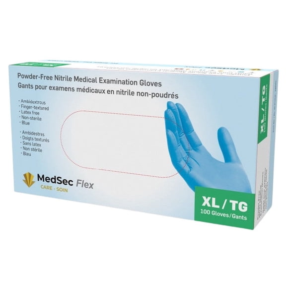 Flex Gants d'Examen en nitrile Sans Poudre, Très Grands, 2x100/boîte