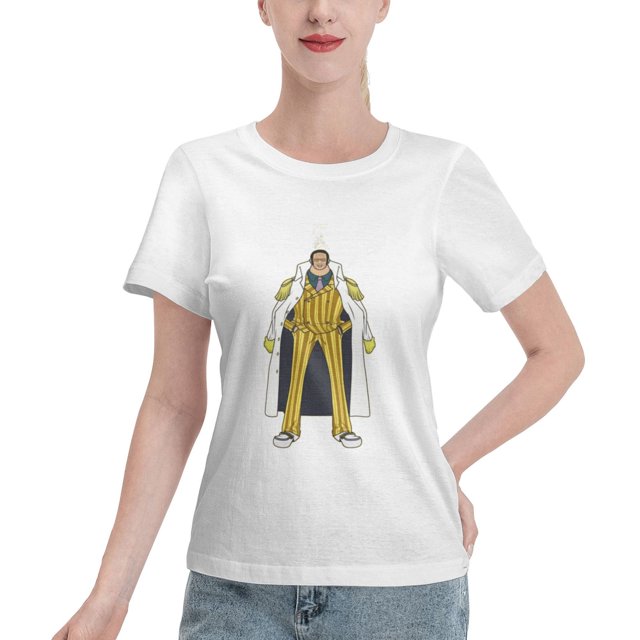 T-Shirt Basique à Manches Courtes pour Femme une Pièce Singe Jaune