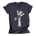 thumbnail image 3 of Birdeem Femmes Filles Grande Taille T-Shirts Imprimés Manches Courtes Col Rond T-Shirt Blouse Hauts, 3 of 6