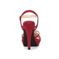 thumbnail image 2 of BLISSFUL STEP Sandales à Talons Aiguilles à Plateforme à Brides et Bride Arrière pour Femmes Rouge 9,5, 2 of 8