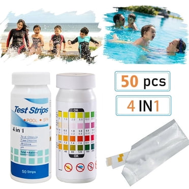 Dvkptbk PH Test Paper 50 Pcs Papier de Test de Qualité de l'Eau Bande de Test de PH pour Piscine Bande de Test pour Piscine Test de Chimie de l'Eau Potable Fournitures de Nettoyage
