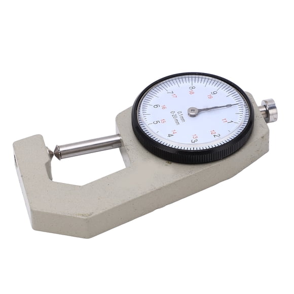 Thickness Gauge, Aluminum Housing Thickness Tester Clear Scale Long Service Life for Leather Flat Head 0-10mm,Flat Head 0-20mm,Pointed Head 0-10mm,Pointed Head 0-20mm,Curved Tip