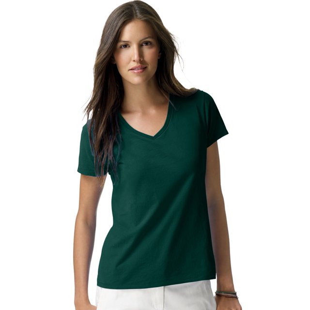 Hanes Tee-Shirt Col en V pour Femmes Nano-T