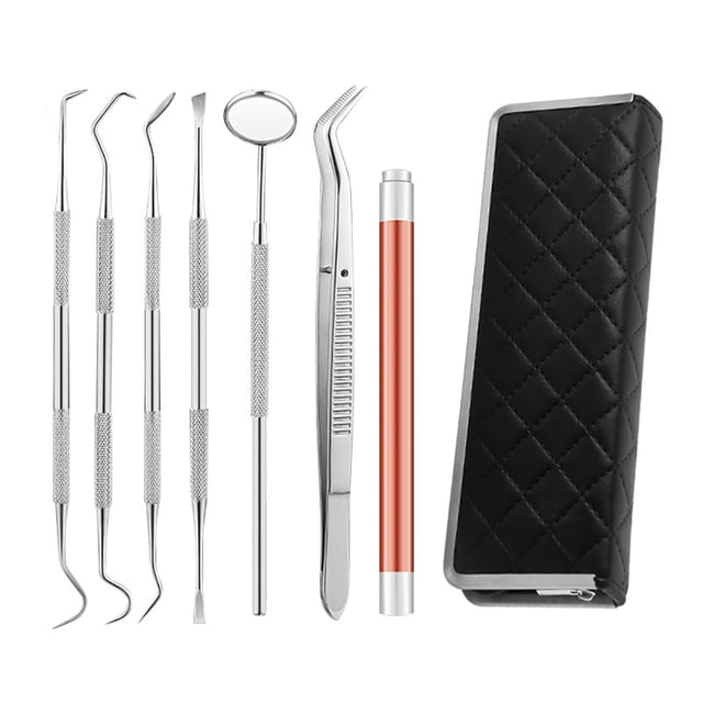 7PCS Dental Tool Professional Portable Dental Hygiene Tool Dental Cleaning Tool