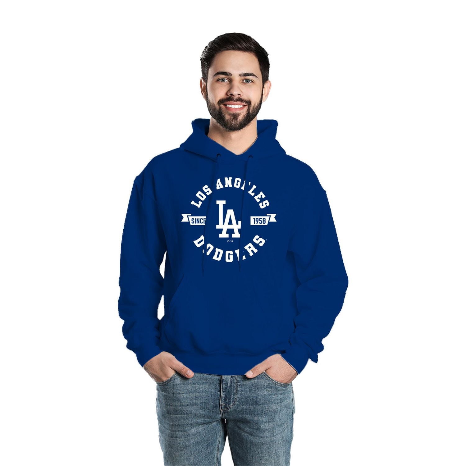 Sweat à capuche à manches longues Circle MLB Los Angeles Dodgers pour hommes *Exclusivité en ligne