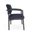 thumbnail image 4 of Lenox Steel Reception Waiting Bariatric Chair / Charcoal Steel / Blue / Blue, 4 of 5