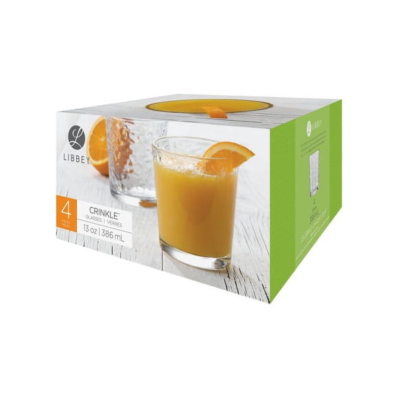 Libbey Glass Libbey Crinkle Double-Old-Fashioned Glass