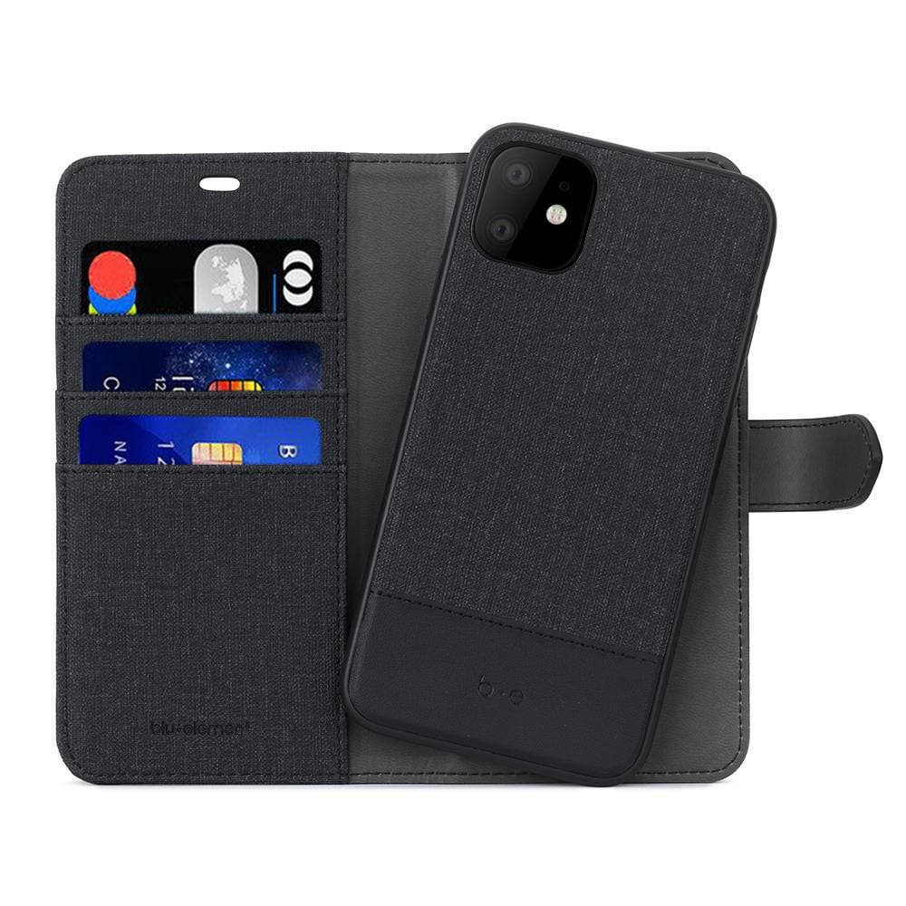 Blu Element Etui 2 in 1 Folio Noir/Noir pour iPhone 11