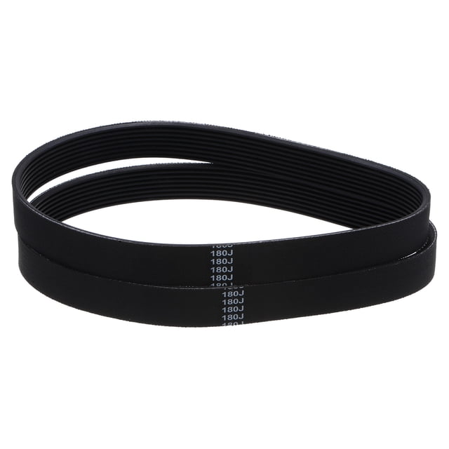 Unique Bargains 180J8 PJ V-Ribbed Belt, 8 Ribs, 18' Length x 0.74' Width, EPDM Industrial Transmission Serpentine Belt, 2 Pack