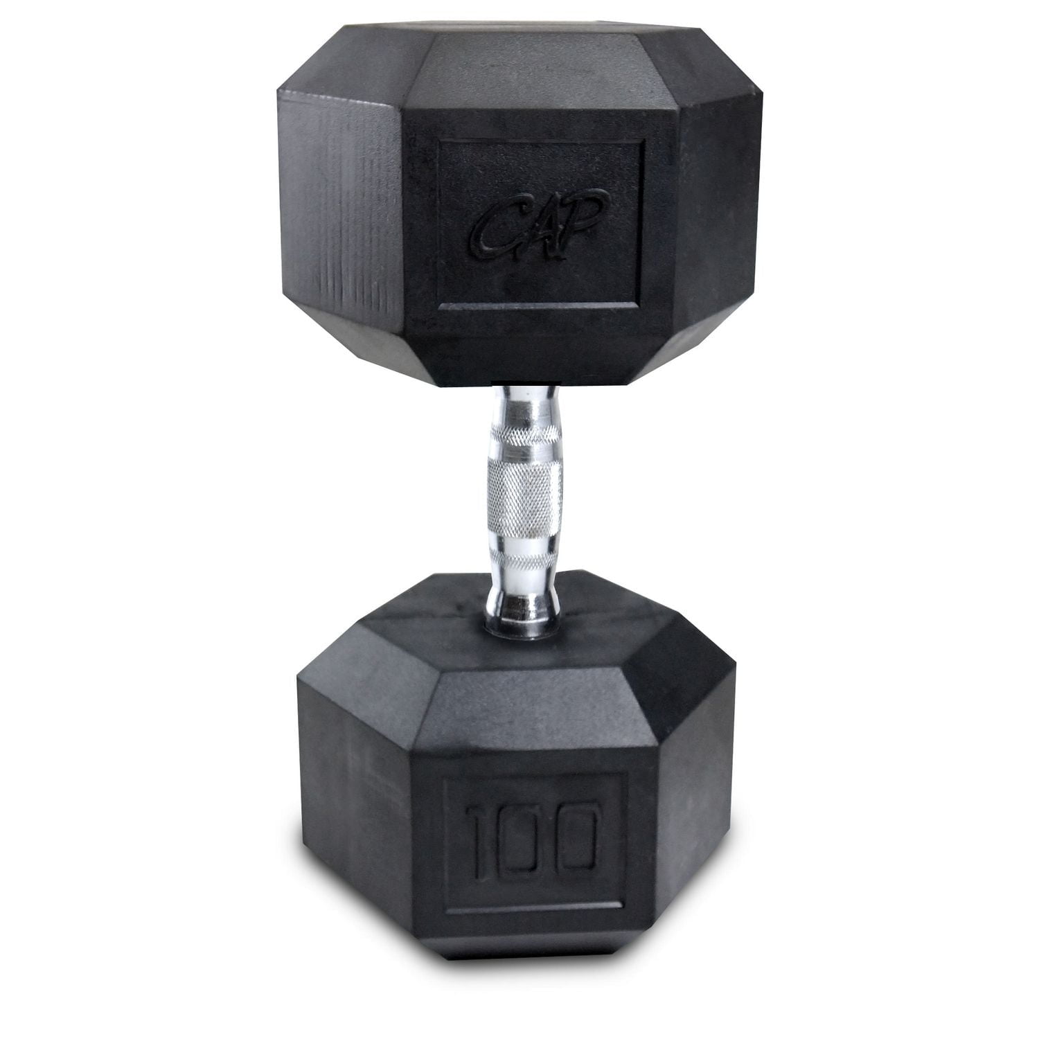 Set D'haltères Hexagonales CAP Barbell - 5 Paires De 2,3 à 6,8 Kg - Revêtement Néoprène - Avec Support A - Noir