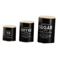 thumbnail image 3 of GROWTH TANK 3x Canister Sets for Kitchen Counter Large Canisters Set for Kitchen Counter Black, 3 of 9