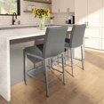 thumbnail image 4 of Amisco Perry Plus 30" Bar Stool - Grey Woven Fabric/Glossy Grey Metal, 4 of 10