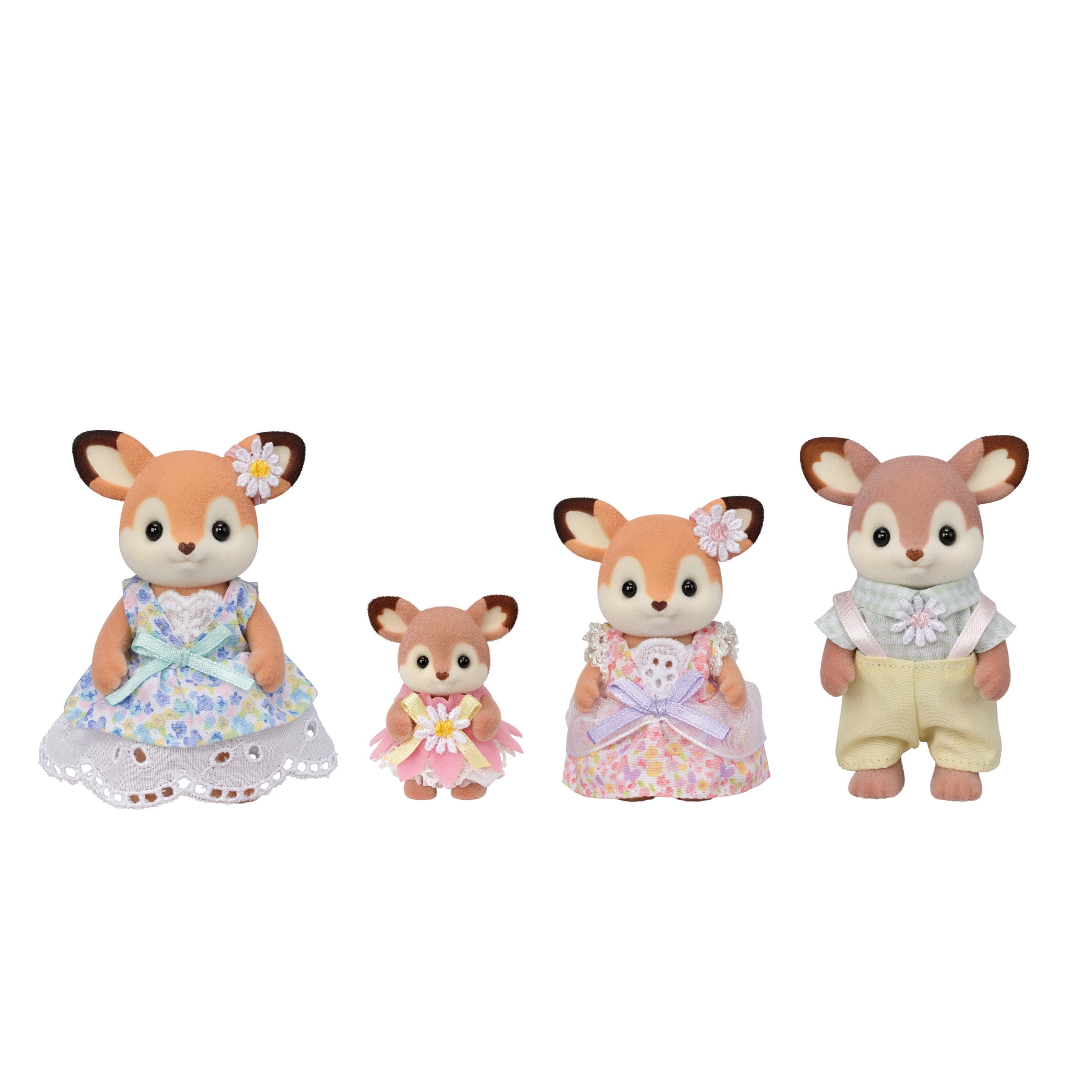Famille de cerfs Calico Critters, ensemble de 4 figurines de collection.