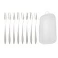 thumbnail image 1 of Dvruxg Stainless Steel Fruit Fork Set, Wooden Handle Tableware Utensils, Mini Dessert Picks for Parties & Home Dining Use, 1 of 5