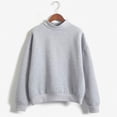 thumbnail image 1 of Meichang Oversized Sweatshirt for Women Mock Neck Long Sleeve Loose Fit Pullover Solid Casual Y2k Sweatshirt on Clearance, 1 of 4