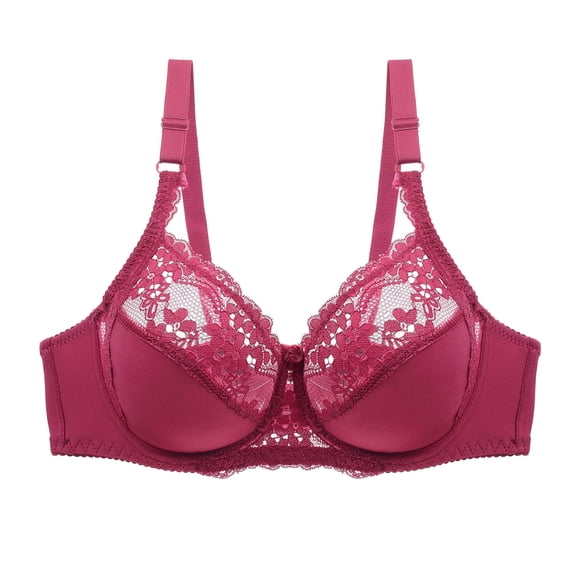 Mlkoz Lace Bras for Women Underwire , Comfortable Push Up Solid Color Bra Everyday Bras Convertible Straps
