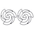 thumbnail image 1 of 2pcs Heat-Resistant Stainless Steel Pot Pads Kitchen Flower Design Pan Pad, 1 of 8