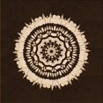 thumbnail image 1 of Ahgly Company Machine Washable Indoor Square Transitional Black Brown Area Rugs, 8' Square, 1 of 7