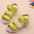thumbnail image 2 of MIASHUI Sandales Filles Été Enfants Fleur Plates Chaussures Princesse, Jaune, 2-2,5 Ans, 2 of 6