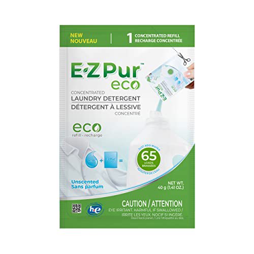 EZ Pur Eco Concentrated Laundry Detergent, 65 Load Refill, Unscented