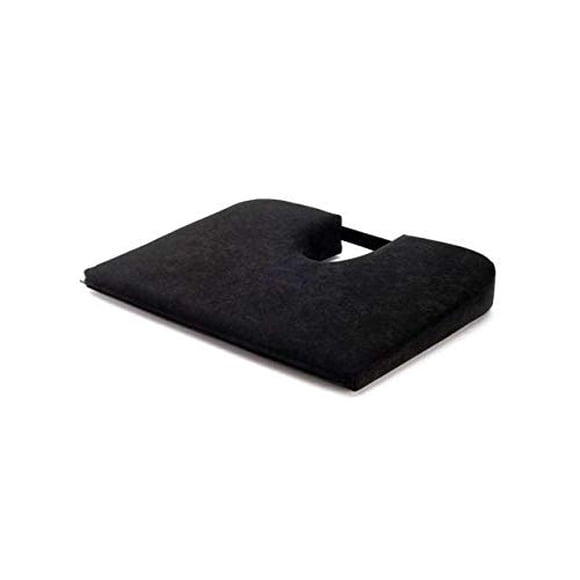 TUSH CUSH Home Office Orthopedic Large Computer Ergonomic Seat Cushion Original - Black Velour Fabric