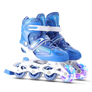 Adjustable Illuminating Inline Skates with Light Up Wheels for Kids and Adults for Girls and Boys Men and Women