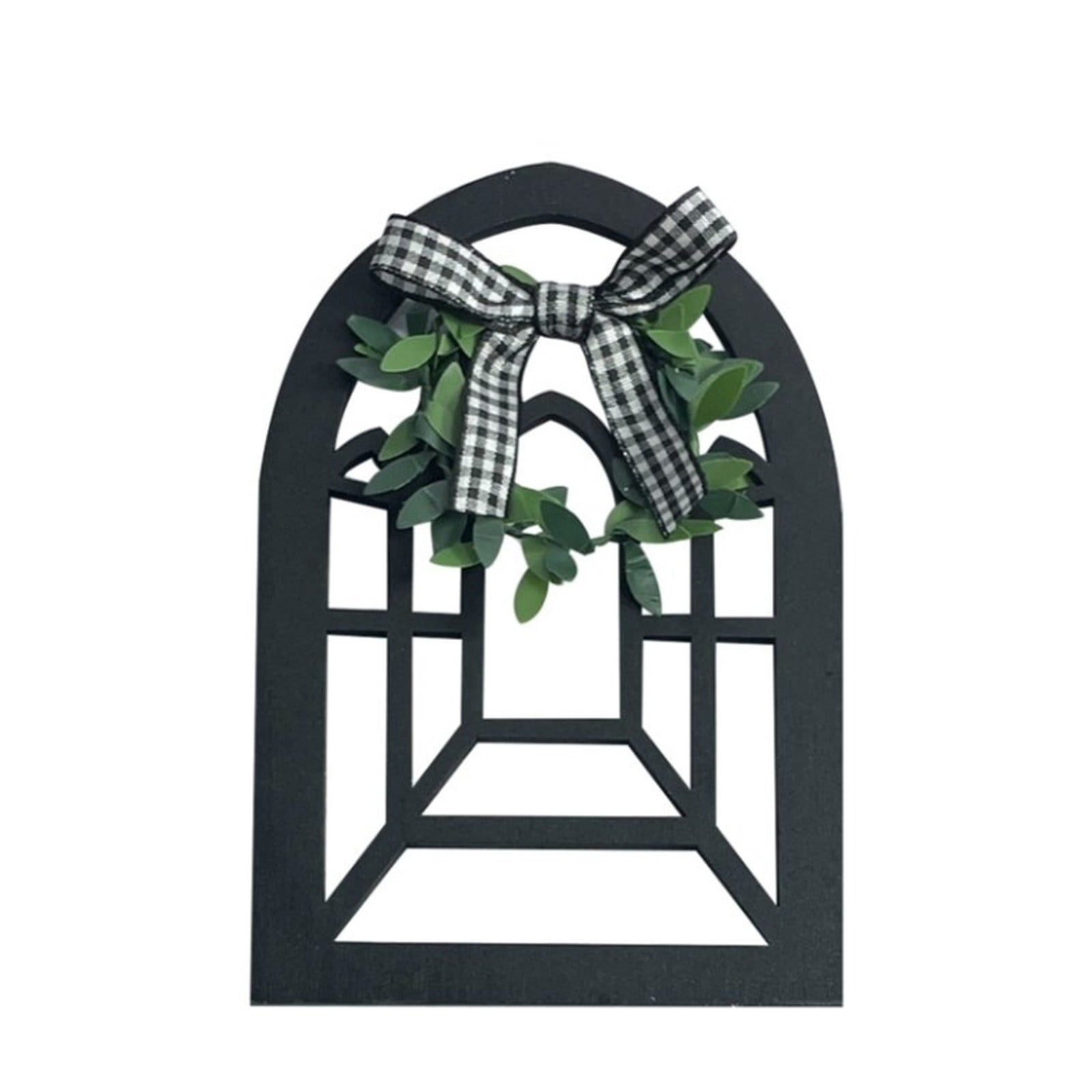 HUASHENG Creative Vintage Rural Farmhouse Style Window Frame Ladder Ornament: Wooden Frame Design For A Warm And Retro Wall Decoration Adding Fun And To Your