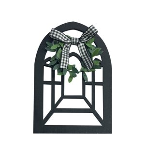 HUASHENG Creative Vintage Rural Farmhouse Style Window Frame Ladder Ornament: Wooden Frame Design For A Warm And Retro Wall Decoration Adding Fun And To Your