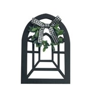 Creative Vintage Rural Farmhouse Style Window Frame Ladder Ornament: Wooden Frame Design For A Warm And Retro Wall Decoration Adding Fun And To Your