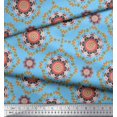 thumbnail image 2 of Soimoi Polyester Crepe Fabric Floral Mandala Print Fabric by The Yard 42 Inch Wide, 2 of 3