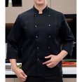 thumbnail image 4 of <p>Long Sleeve Chef Coat Kitchen Chef Coat Long Sleeve Stand Collar Chef Coat Men Women Kitchen Button Up Chef Uniform Jacket For Restaurant</p>, 4 of 7