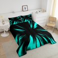 thumbnail image 4 of Erosebridal Gradient Geometric Bedding King Comforter Set, Abstract Striped Down Comforter, Adult Teens, Reversible 3pcs, 4 of 7