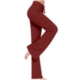 thumbnail image 2 of AherBiu Sweatpants for Womens High Waisted Drawstring Slim Fitted Casual Trousers Fall Solid Color Workrout Yoga Pants, 2 of 9