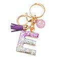 thumbnail image 1 of LYMAYTER Cute Pink Tassel Mug Accessory Initial Letter Charm Keychain - with Tassel, Heart - shaped Sequins, 1 of 7
