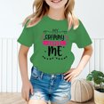 thumbnail image 2 of PMVFHDE Hauts pour Filles T-Shirts Grande Taille pour Fille Hauts Graphiques pour Fille T-Shirts pour Fille Coupe Ample T-Shirts pour Fille Coupe Ample T-Shirt Graphique pour Fille Col Rond Manches Courtes Vert, 9-10 Ans, 2 of 5