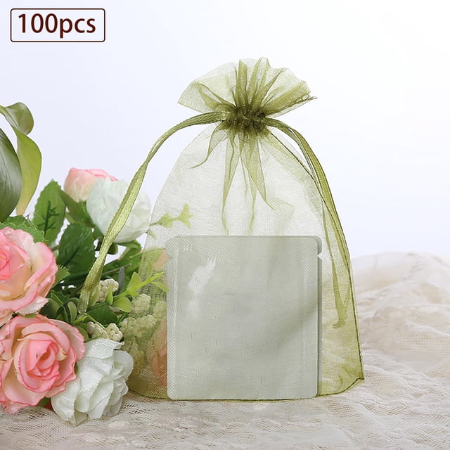 Home Textile Storage Clearance 100 Pack Beautiful Colorful Organza Gift And Favour Bags 9Cm X 12Cm, Home Textile Home Textile Storage