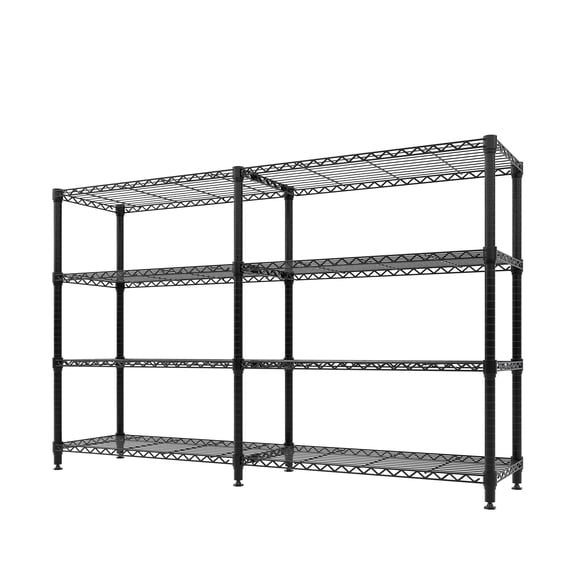 GloryStar L-Shaped Storage Shelves, Metal Wire Shelving Unit with Adjustable Shelf, Heavy Duty Construction for Efficient Storage in Home, Pantry, or Warehouse